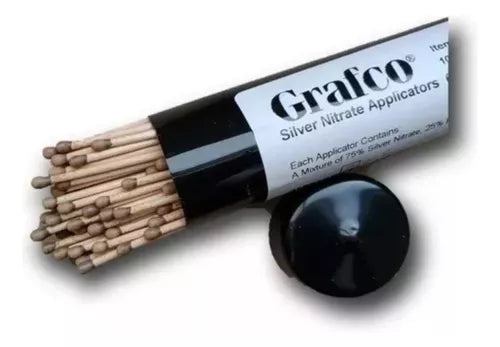 Hisopos De Nitrato De Plata Frasco C/100 Piezas -Grafco